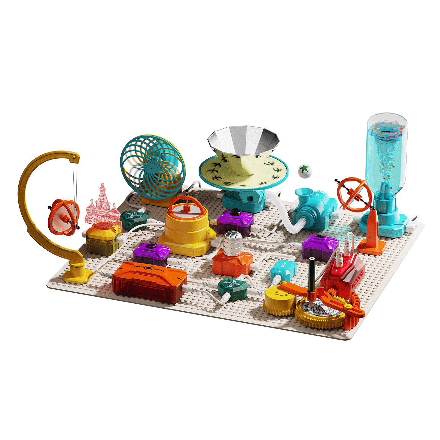 Xinge Children's Toy Circuit Building Blocks Science Experiment Kit Physics Electronics Educational Puzzle for Boys Ages 6-12 Children's Day Gift