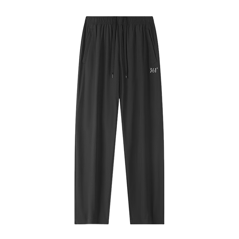 361° Men's Sports Pants, Spring And Summer Sun Protection Cool-Feeling Quick-Dry Pants, Straight-Leg Trousers, 632520702F, Super Black, XL