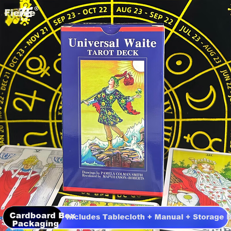 Raptor Tarot Card Beginner Waite Tarot Divination Full Set Simple Edition Starter Kit with Tablecloth