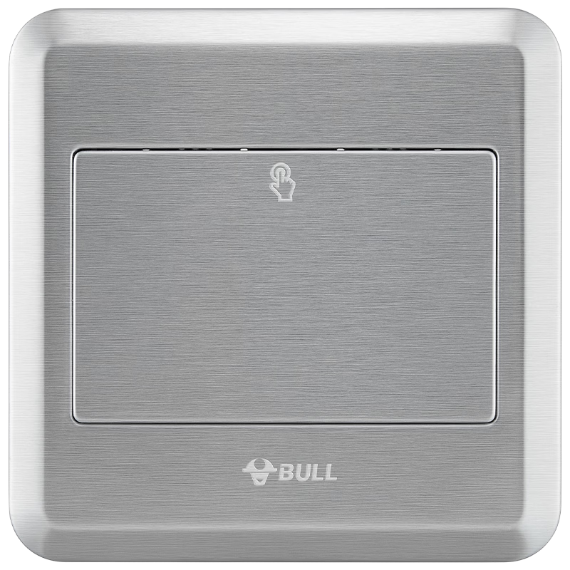 BULL Switch Socket Five-Hole Floor Socket, All-Metal Panel, Silver Color, Five-Hole Floor Socket, GD8Z223