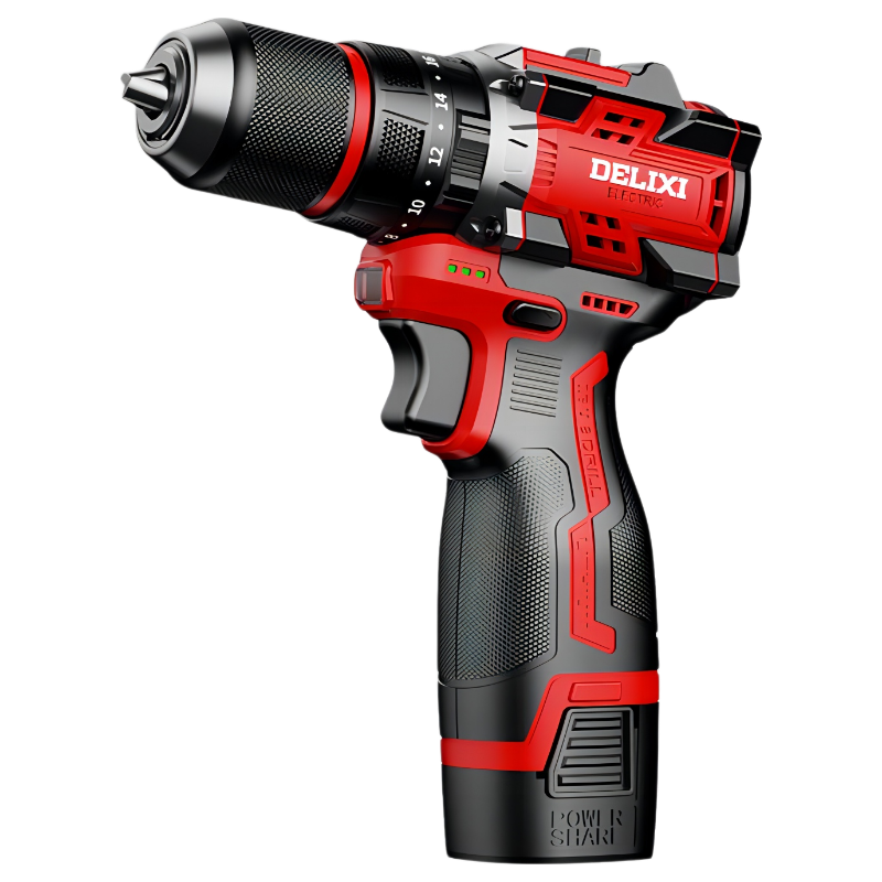 Delixi Electric Brushless Lithium Cordless Drill Electric Screwdriver Tool Kit Household 16.8V Driver Set