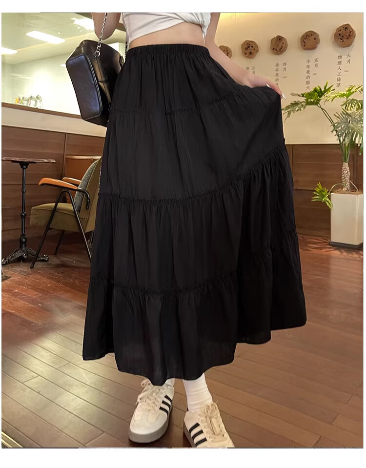 Free Style Cake Half-Length Skirt Women 2026 Spring Summer New High Waist A-Line Mid-Length Ballet Fairy Puff Skirt 12