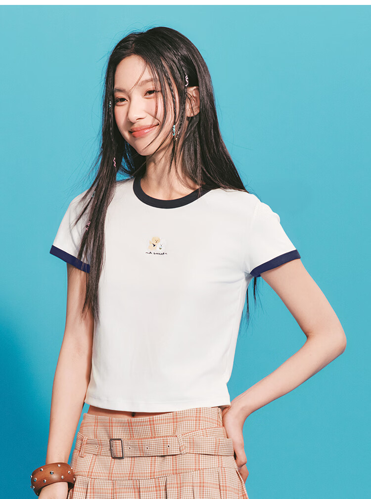 Semir Mall Edition | Illustrator Collaboration Women's Short Sleeve T-Shirt Summer Crop Slim Fit 2026 Top 101326100029 22