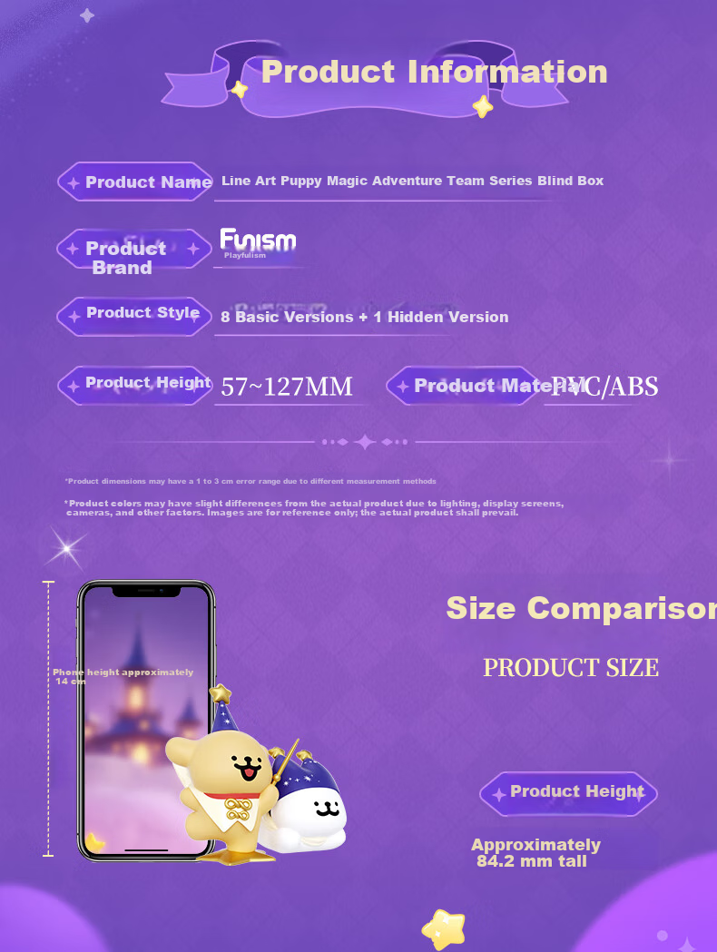 Funism Year of the Horse Gift Funism Line Dog Magic Adventure Team Blind Box Figurine Desktop Ornament End Box 4