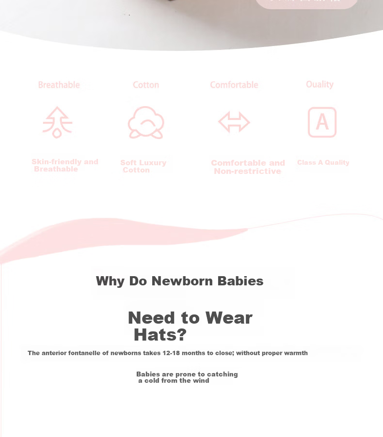 Benaxi Baby Hat Summer Thin Newborn Soft Fontanelle Cap Infant Spring Summer Cooling Hat Toddler Summer Hat 2