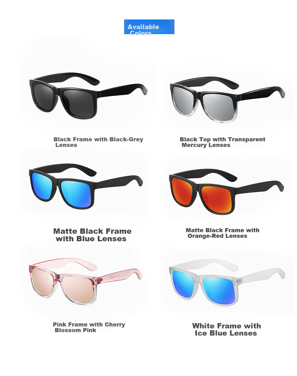 DRATRA Polarized Sunglasses Unisex Large Frame UV Protection Fishing Outdoor Sports Fashion Trendy Sunglasses 4