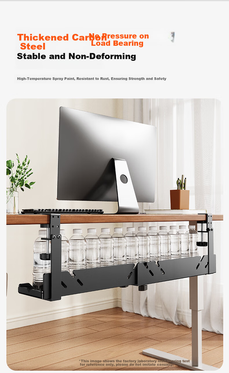 Behind the Scenes Hero TV Accessories Large Black Desktop Cable Organizer Rack No-Drill Cable Management Box for Data Cables and Power Strips 16