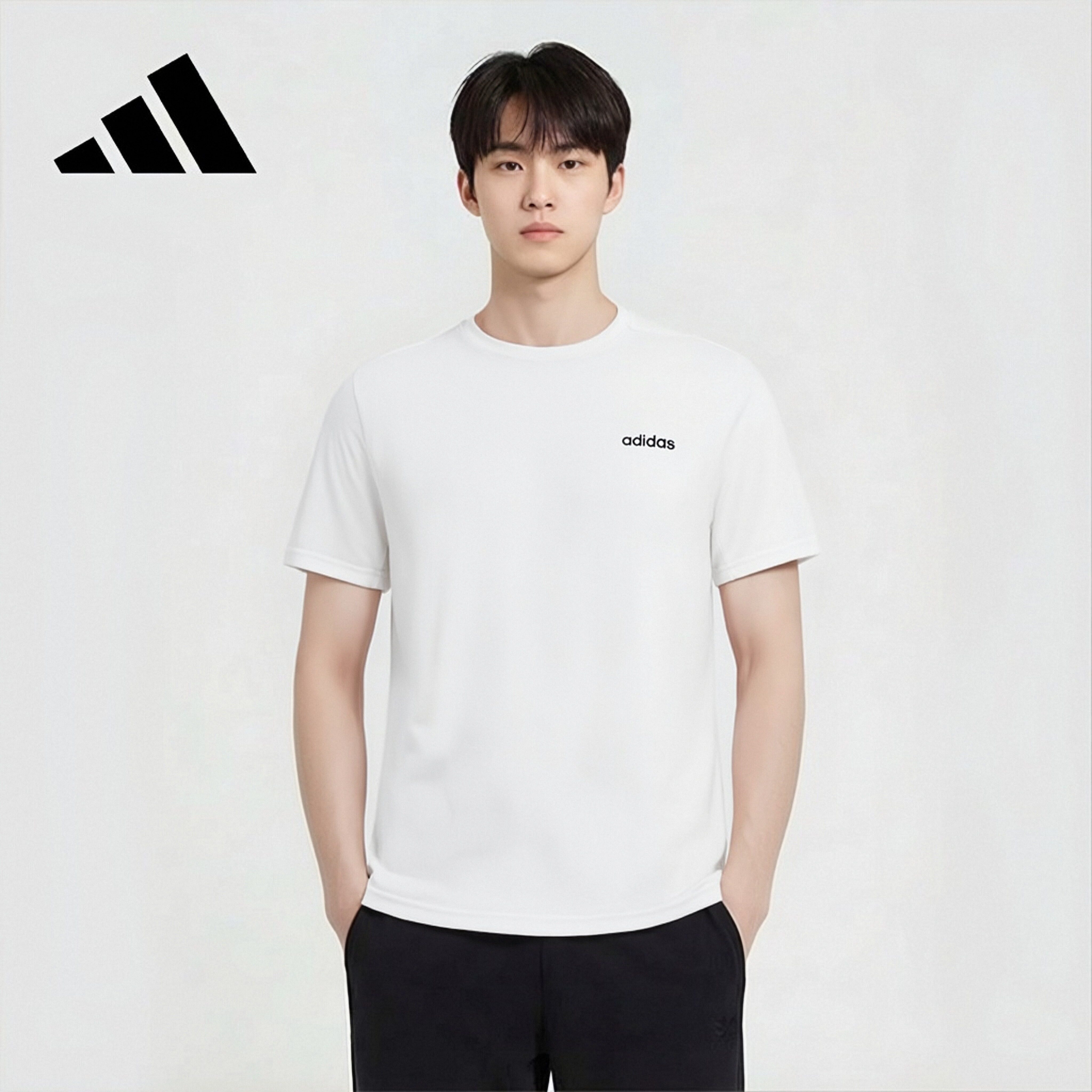 Adidas Unisex Summer Cool Quick-Dry Knitted Short Sleeve JJ0620