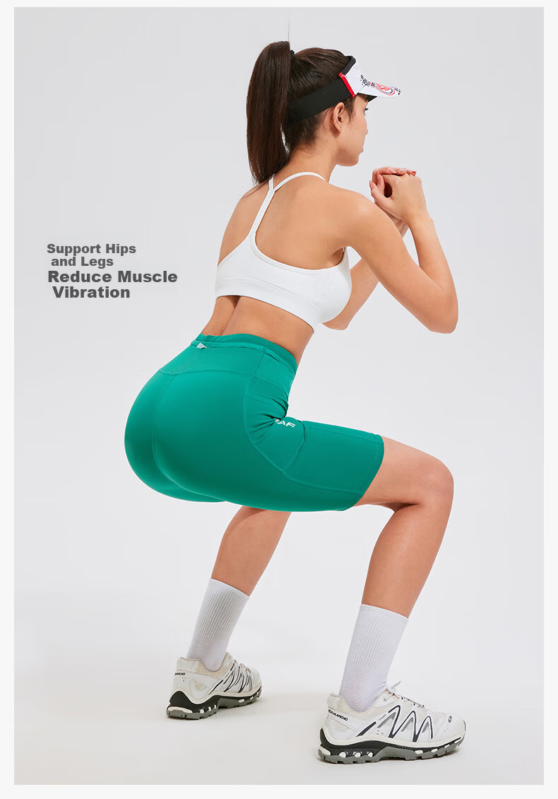 Cosleaf Compression Running Shorts for Men and Women, Breathable Sweat-Wicking Fitness Kangaroo Pocket Marathon Training Tights 10