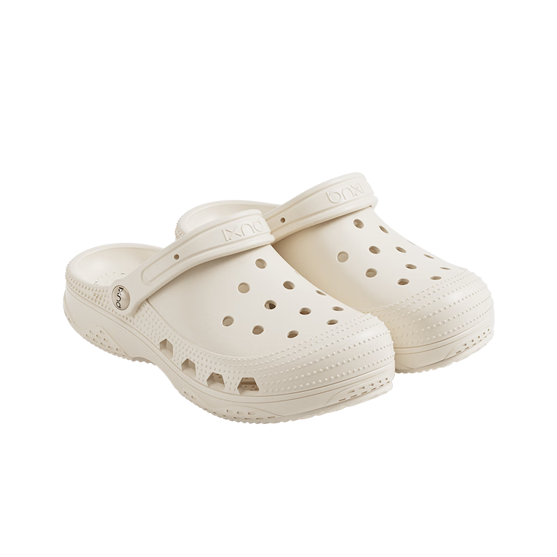 Puxijia Women's Summer Outdoor Hole Shoes Beach Sandals Non-Slip Cloud White Size 37-38