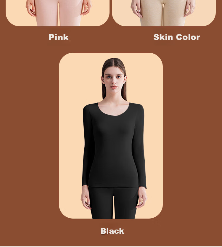 Langsha Men's Thermal Underwear, Antibacterial And Anti-Mite, Goose down Seamless, Heat-Generating, Thin-Fit Autumn Top And Bottom Set 30