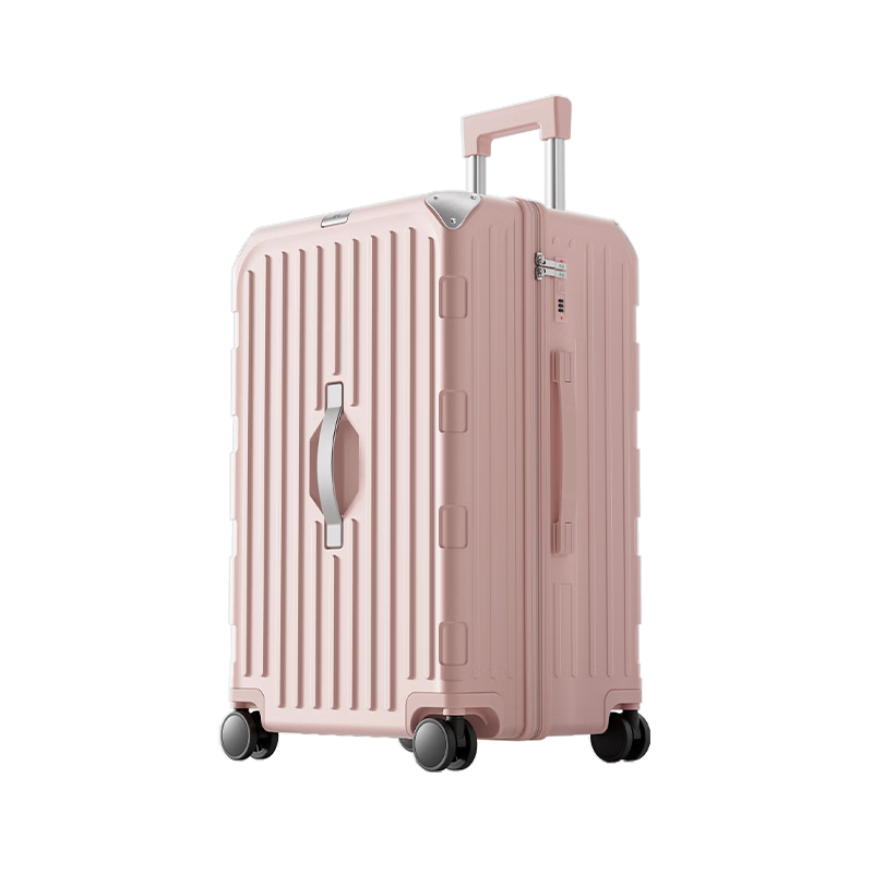 HLA Large Capacity Luggage Trolley Travel Password Lock Checked Business Trip Men Coral Pink 30 Inch
