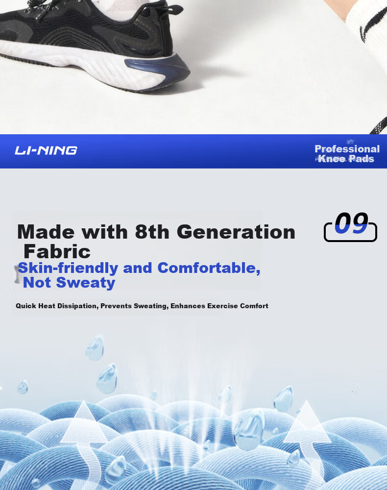 LI-NING Knee Brace for Meniscus Injury, Sports Joint Synovitis, Effusion, Patellar Ligament Support, Unisex Running and Basketball Protective Gear 21