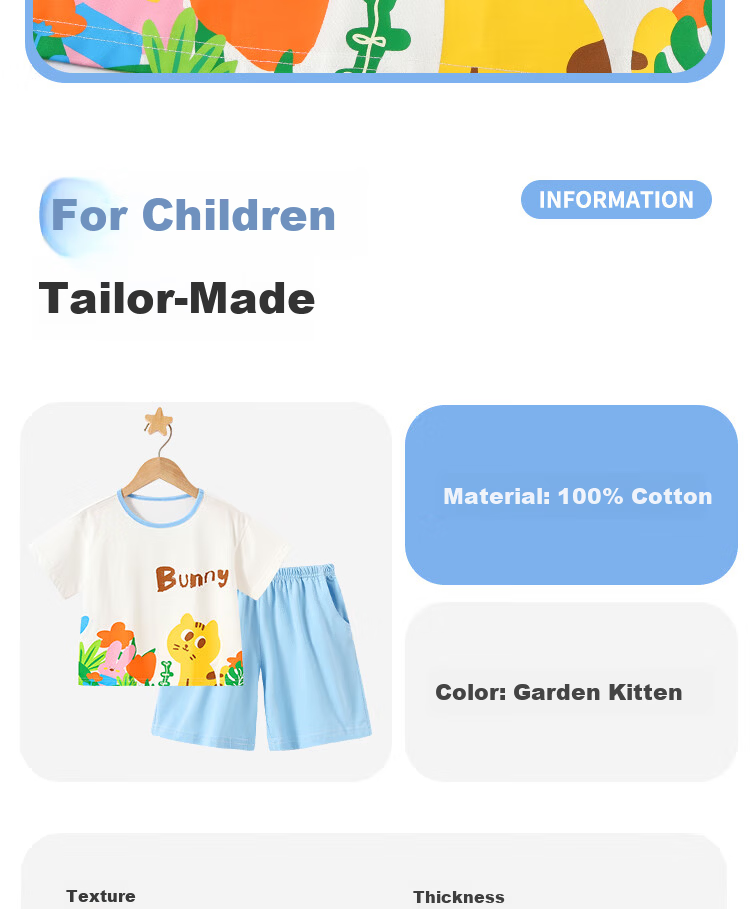 Badibadi Summer Pure Cotton Kids Set Boys Girls Baby Short Sleeve T-Shirt and Shorts Casual Outfit Forest Little Lion 120 9