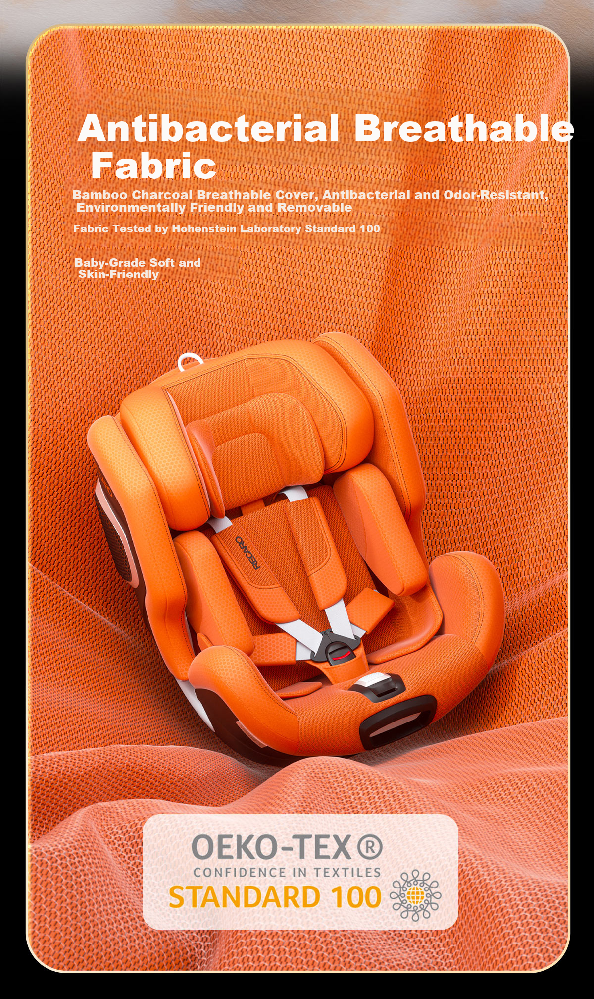 RECARO Child Safety Seat 0-4-7 Years Car Baby Chair i-Size Certified 360-Degree Rotation XENON1 Thunder 5