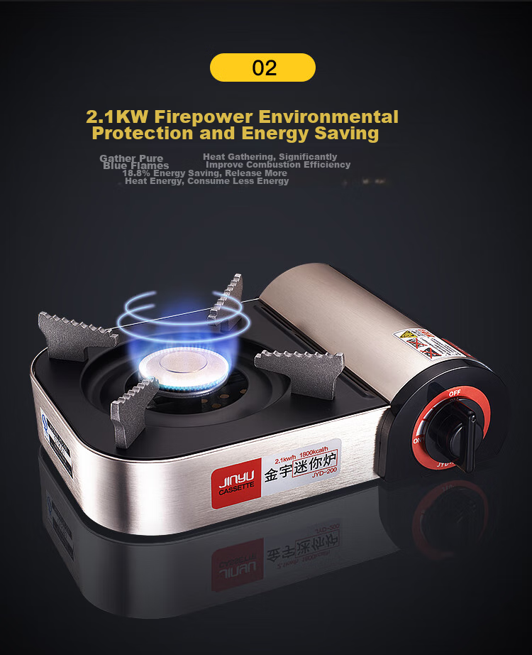 Jinyu Mini Portable Gas Stove Outdoor Camping Burner Gas Cooker for Outdoor Use 5