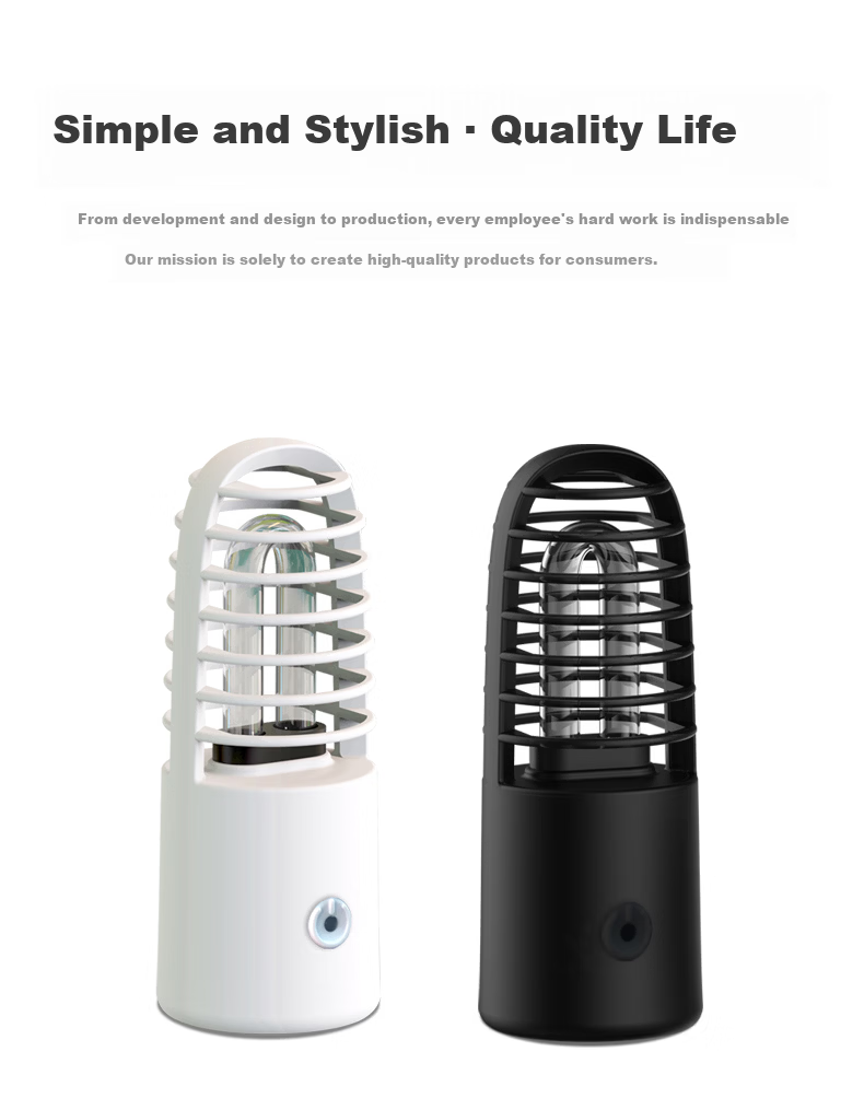 Yichen Portable UV Sterilization Lamp Home Rechargeable Mobile Disinfection Light Hotel Ozone Odor Removal Travel Sterilizer White 9