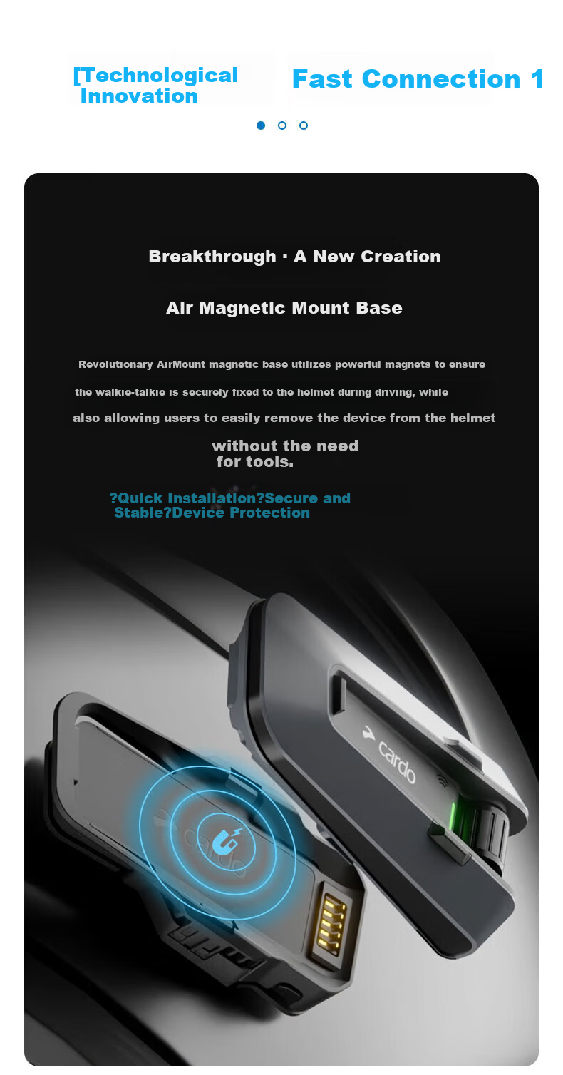 CARDO Motorcycle Helmet Bluetooth Headset Original Box Cross-Brand Intercom JBL Sound Cardo Edge 4
