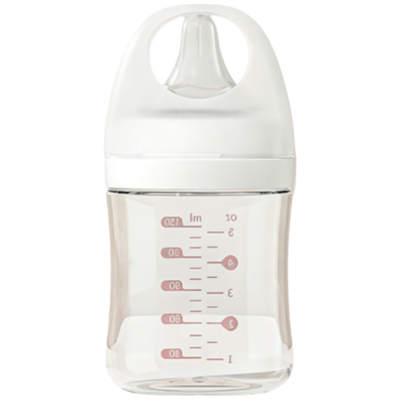 Keqi Baby Glass Feeding Bottle Newborn Wide Neck Anti-Choke Anti-Colic 3 Months+