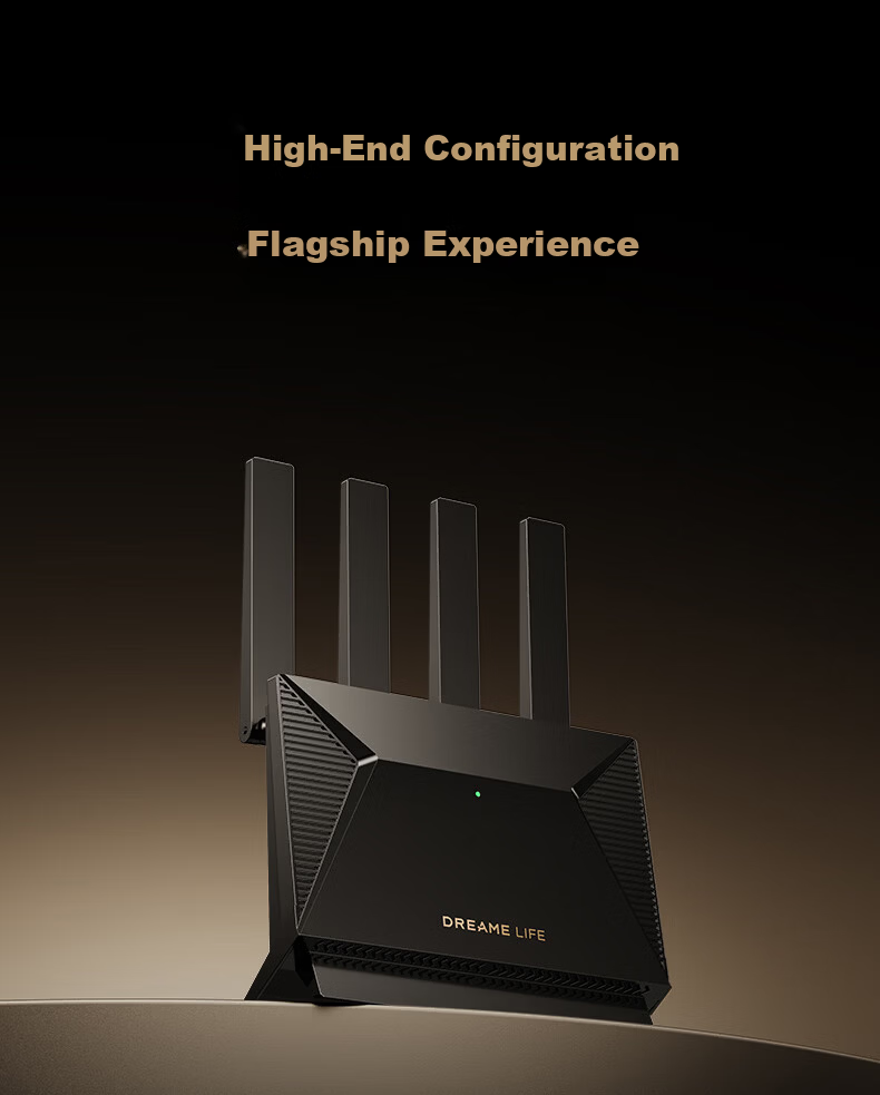 DREAME LIFE New Release High-Speed Gigabit 5G Dual-Band Wall-Penetrating Signal Boost Whole-Home Wireless Router WIFI7 9
