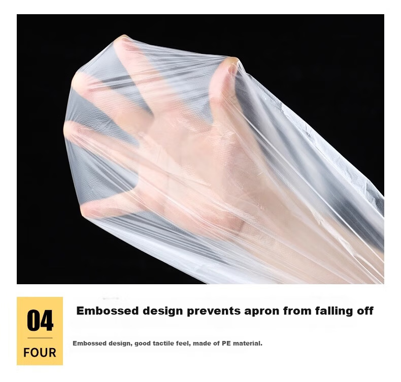 BAIGE Disposable Aprons [50 Individually Packaged] Transparent Waterproof Oil-Resistant PE Aprons CW448337 10