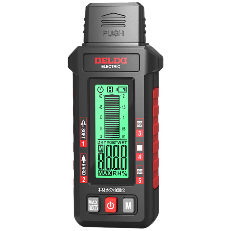 Delixi Electric Moisture Meter Rapid Moisture Tester Humidity Detector Wood Moisture Content High Precision Tester