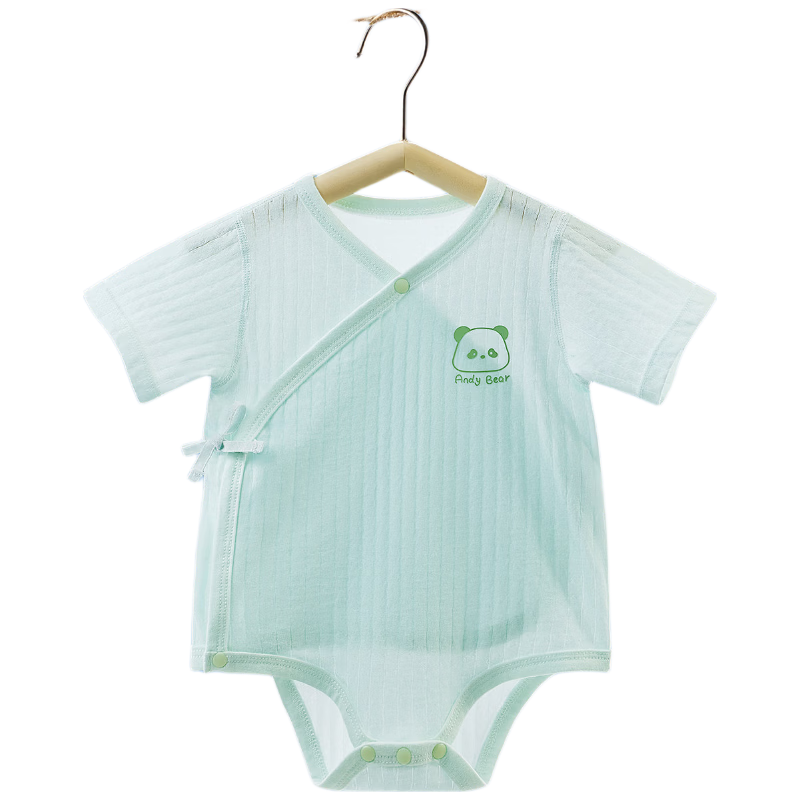 Aibedila Baby Bodysuit Spring Summer Short Sleeve Newborn Cotton Romper Size 59