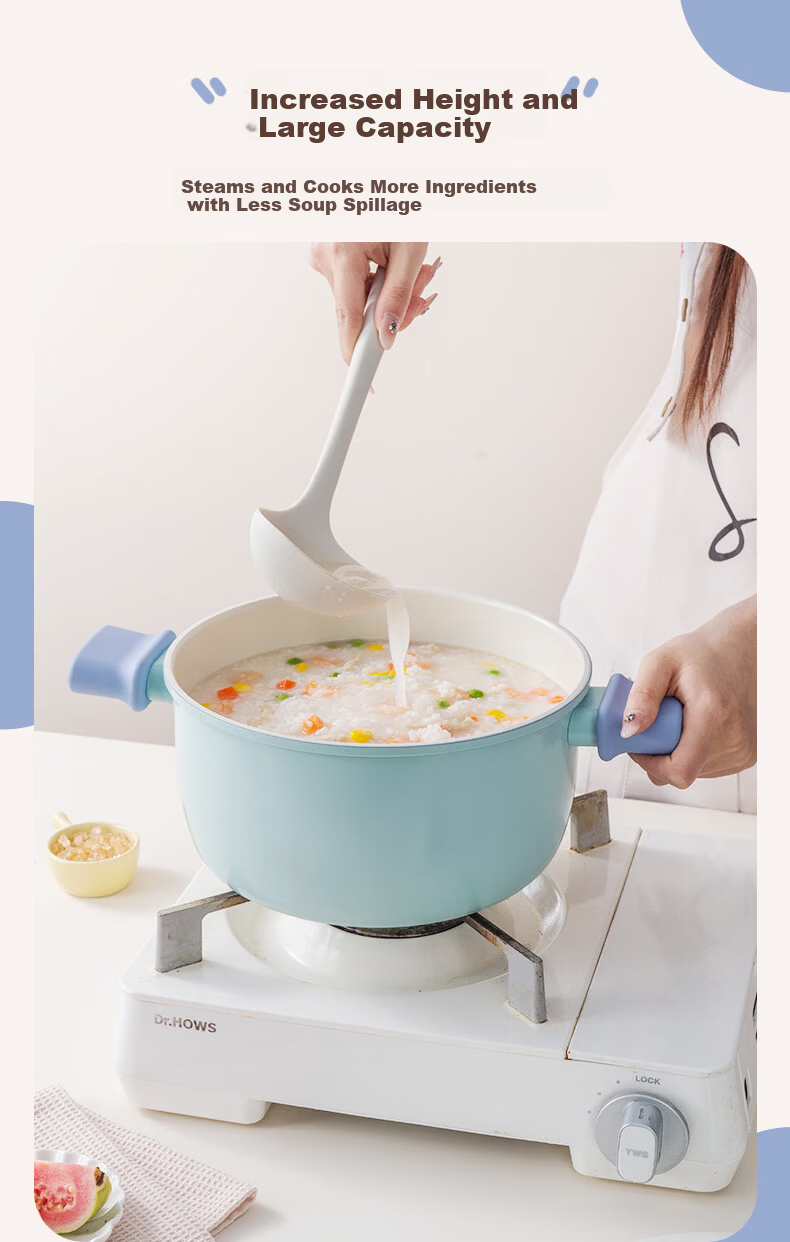 Sacon Large Capacity Ceramic Non-Stick Soup Pot Milk Pot Household Steaming Cooking Stewing Baby Food Pot Porridge Stew Soup Stove Universal 26cm 5