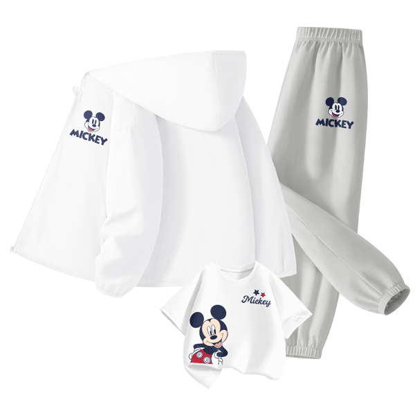 Disney Kids Summer Set 2026 New Boys Girls Loose Breathable T-Shirt Sun Protection Clothing
