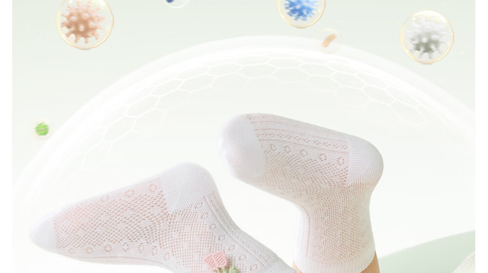 Betis Baby Socks Summer Thin Breathable Mesh Princess Socks Mid-calf Socks for Babies Children's Socks Girls Class A Socks 16