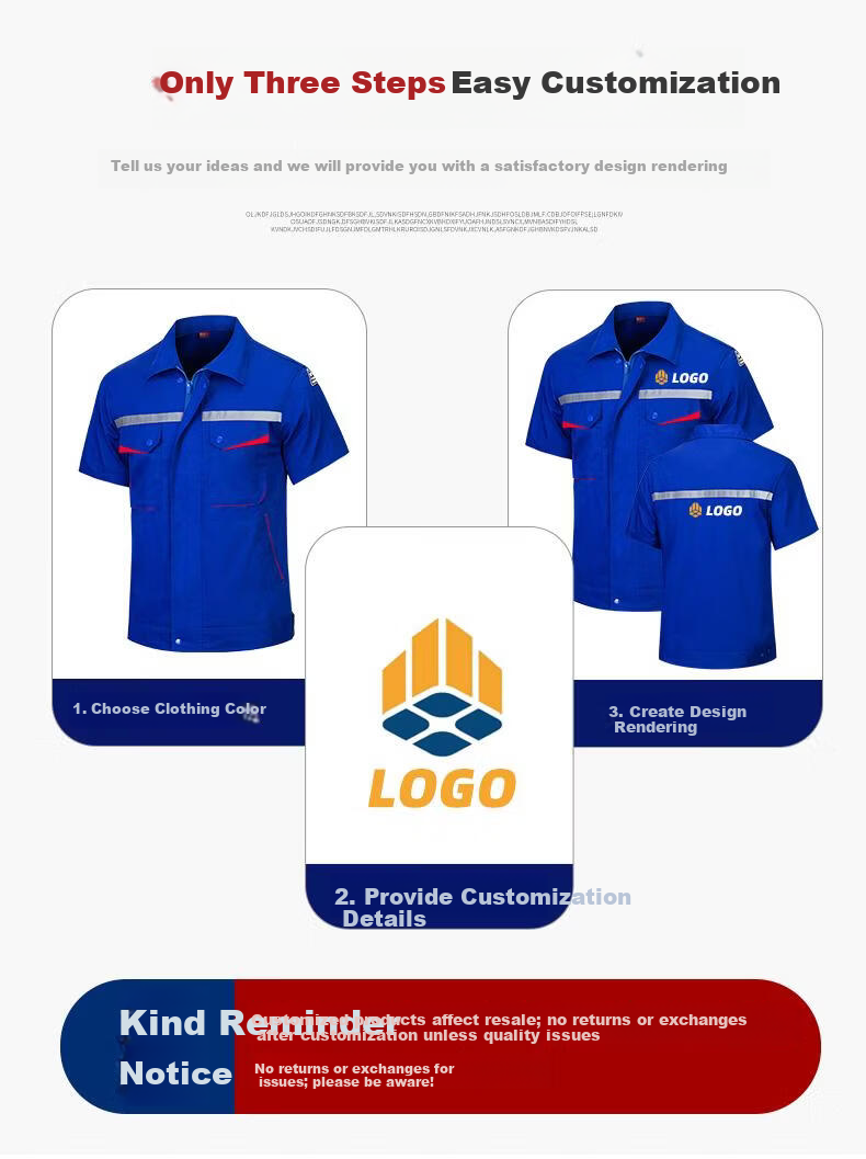 Lido According to Chen Custom Anti-Static Workwear Durable Men's Spring and Autumn Long Sleeve Reflective Strip Engineering Uniform Auto Repair Labor Protection Workwear Custom Work Suit 24