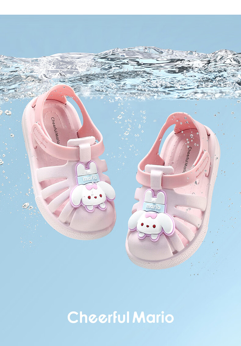 Cheerful Mario 2026 New Kids Open-Toe Sandals Girls Summer Breathable Baby Toddler Bath Shoes Boys 1-3 Years Beach Sandals 19