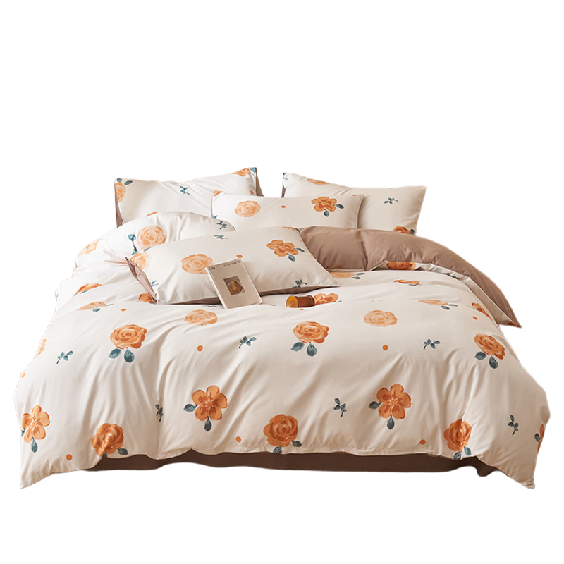 Grace Single Quilt Cover A-Class Antibacterial Skin-Friendly Student Single Quilt Cover Core Cover Morning Flower 200*230cm