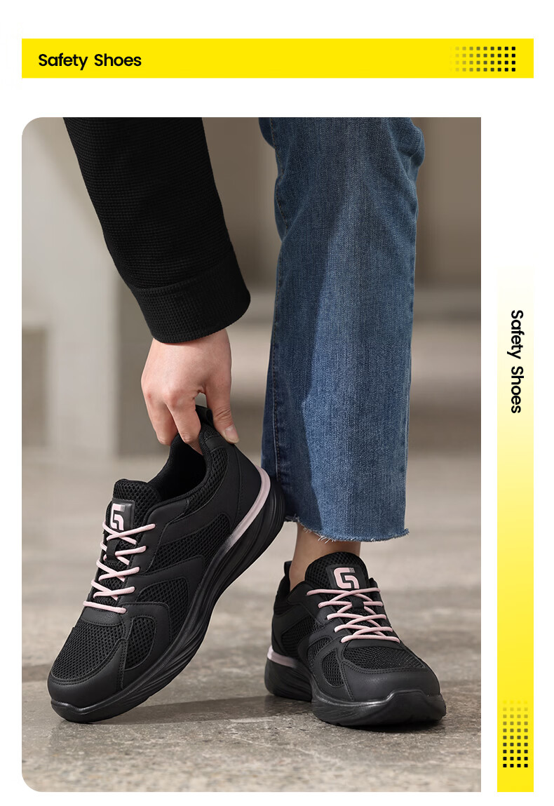 Junbu Women's Anti-Static Shoes Summer Breathable Soft Sole Comfortable Work Shoes for Gas Station Petroleum Petrochemical 6013BA Size 38 6