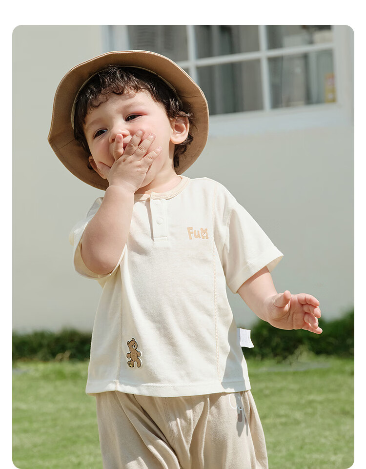Balabala【balaOne】Baby Short Sleeve T-Shirt Infant Top 2026 Soft Comfortable Fresh Cute 10