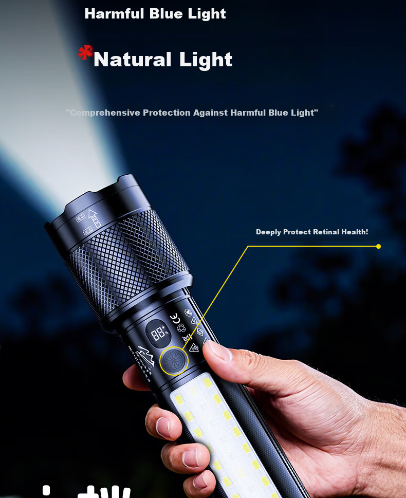 TRE-Hana Dragon Slayer High Brightness Outdoor Multifunctional LED Flashlight Long Range Rechargeable Patrol Lighting 9