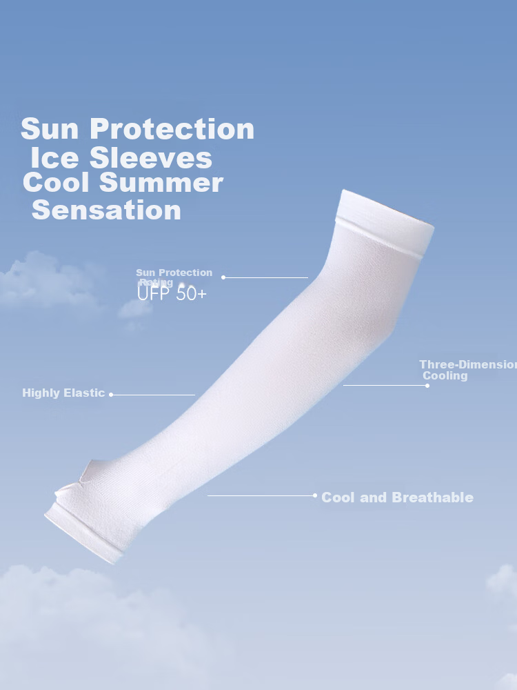 LangSha Kids Ice Silk Sun Protection Sleeves Boys Girls Baby Summer UV Protection Breathable Thin Arm Sleeves Black+White 3
