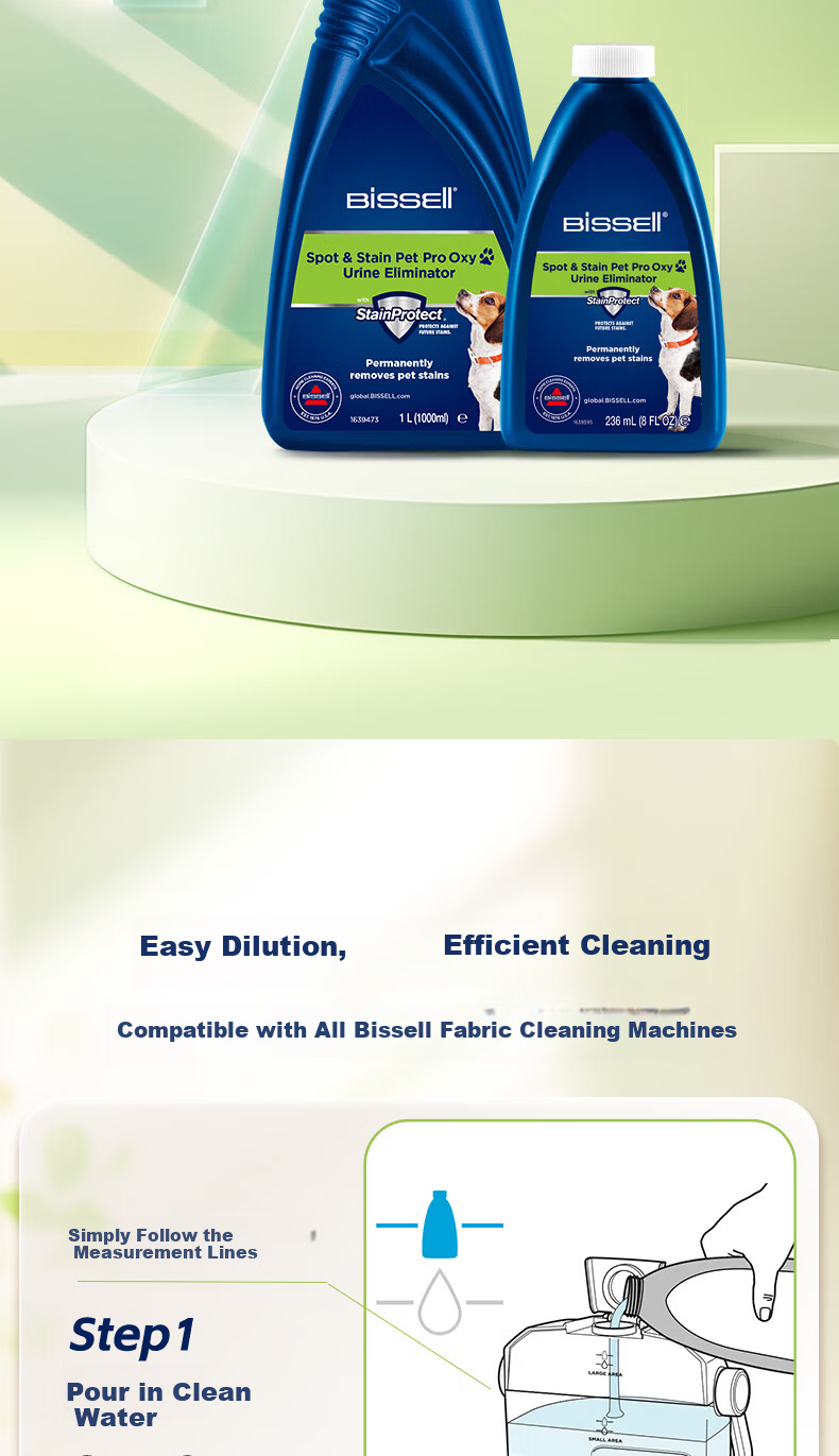 BISSELL Oxygen Stain Remover and Cleaner Fabric Cleaning Machine Multi-Functional Cleaner Sofa Carpet Curtain Mattress Cleaner 99.9% Sterilization Disinfection Deodorizer 1L 14