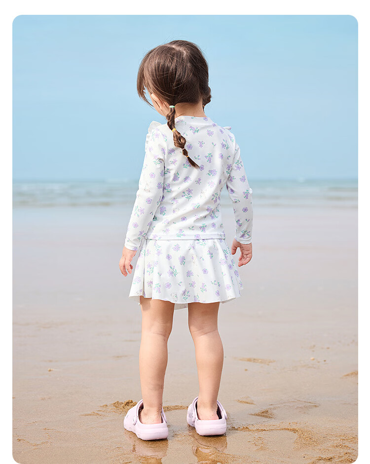 Balabala Kids Swimwear Girls 2026 New Split Sunscreen Chlorine-Resistant Swimming Set Skirt Outdoor Beach Two-Piece 22
