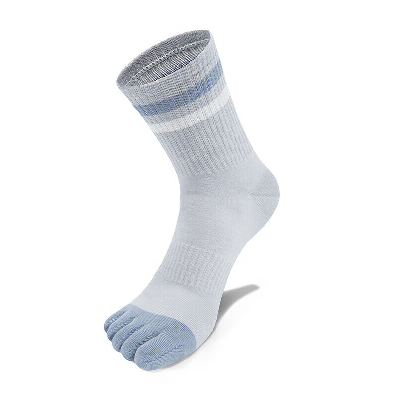 TFO 7th Generation Outdoor Five-Toe Socks Breathable Running Toe Separation Sports Socks 2902562 Men's Light Gray