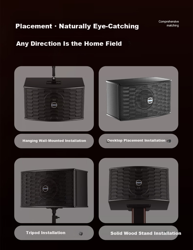 HYUNDAI Modern Home KTV Speaker Set Full Package Living Room Audio Karaoke Theater Equipment Professional Song Selection Machine Singing KTV Touch Screen Conference Private Room Bar Entertainment 9