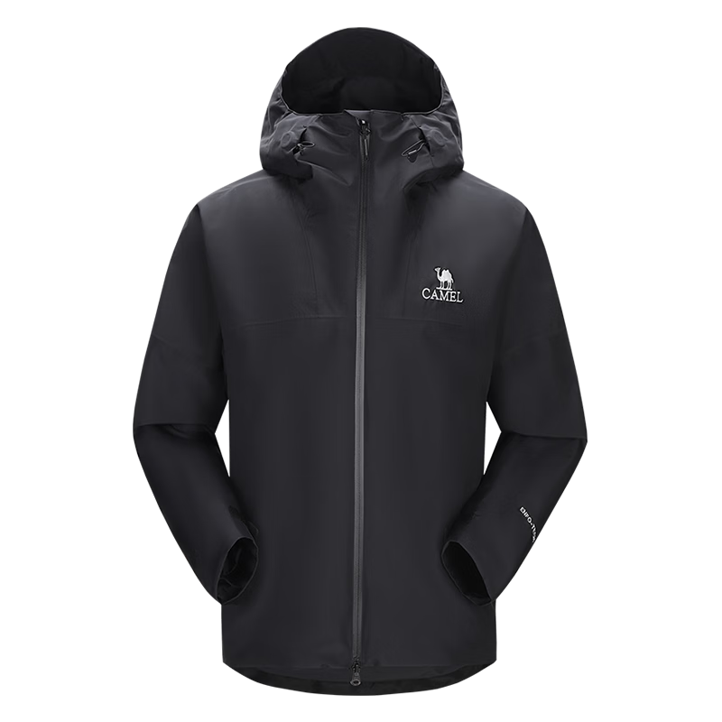 CAMEL [Wang Junkai's Choice], Outdoor Rain God Windbreaker Jacket for Men And Women, Hard Shell, Heavy Rain Level Windproof Waterproof Coat