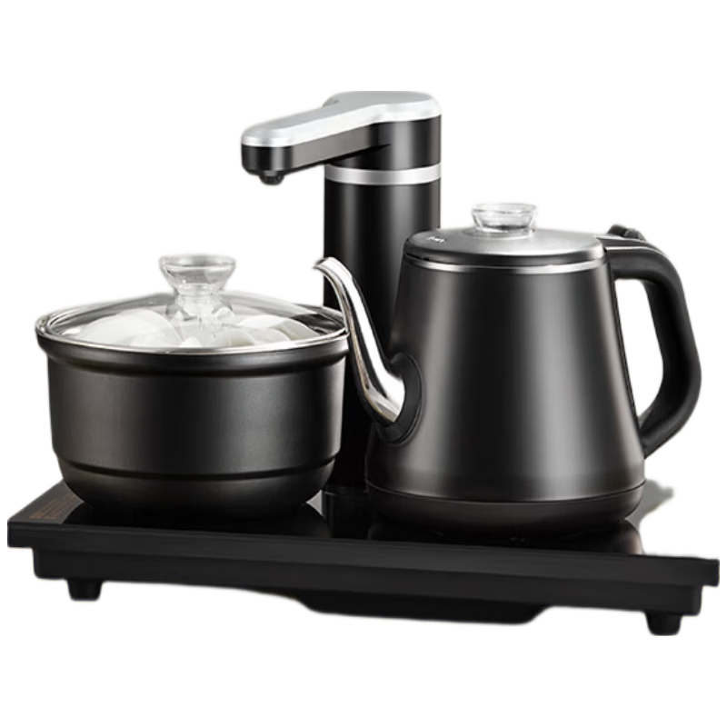 AUX Automatic Water-Filling Electric Kettle, Tea Table Integrated Electric Tea Stove Electric Kettle, Built-In Tea Table Electric Kettle for Brewing Tea And Sterilizing Tea Set, Electric Tea Tray HX-10B76
