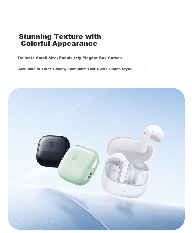 BASEUS BS1NC Semi-In-Ear Active Noise Cancelling AI Bluetooth Earphones Wireless 40H Long Battery Life Comfortable Earbuds for Apple Huawei Vivo Phones Gift 26