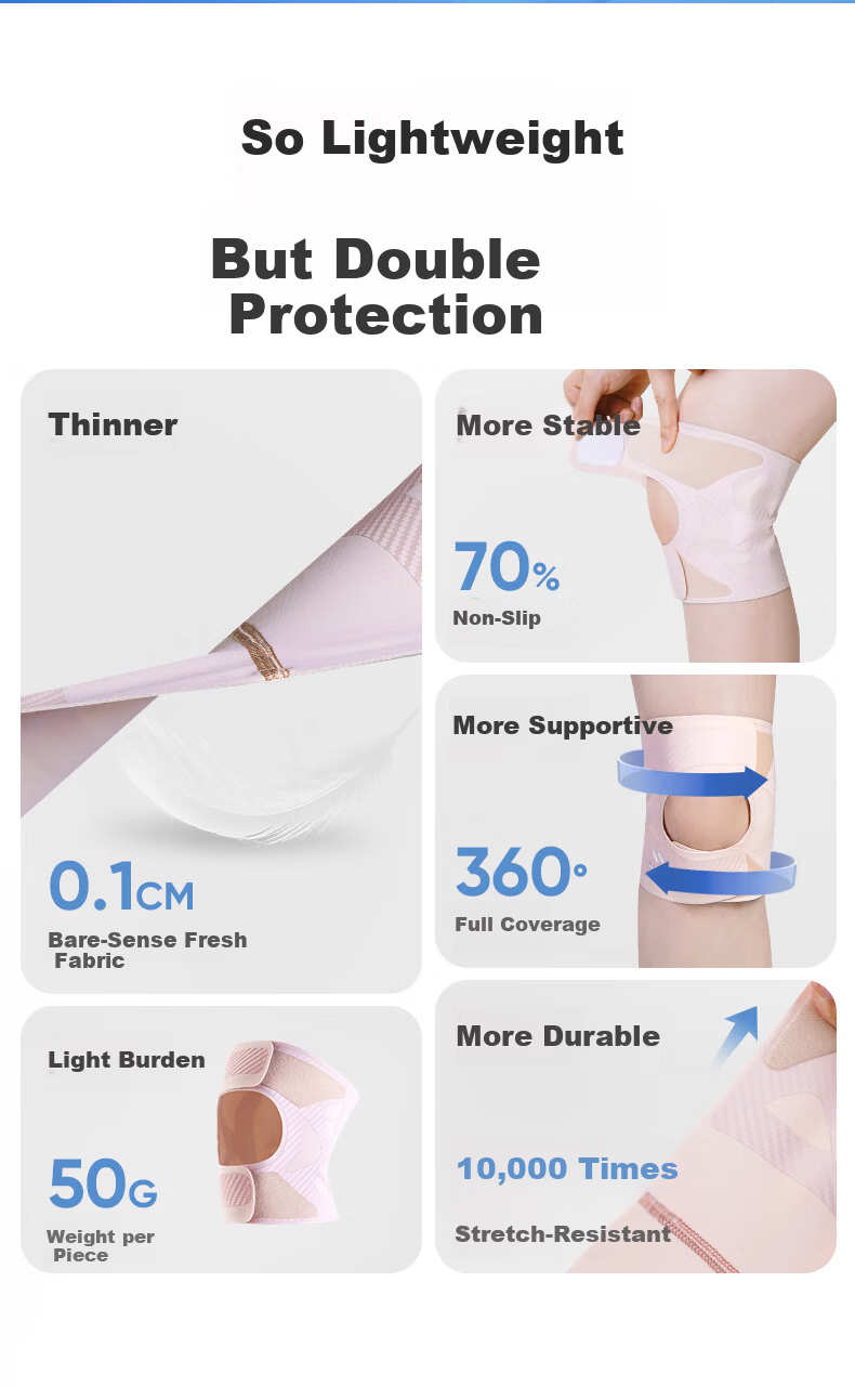 NAILEKESI N Sports Knee Brace for Meniscus Injury, Synovitis, Ligament Strain Support, Lightweight Skin-Friendly, Size M 1