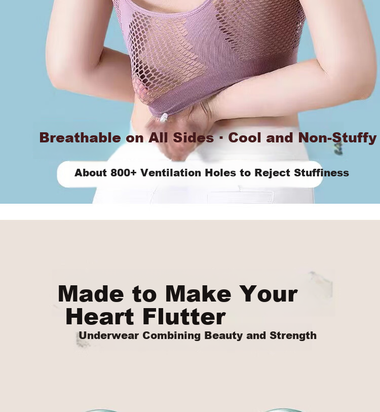 Bejirog Maternity Bra Middle-aged and Elderly Vest-style Thin Wireless High Elasticity Large Bust Minimizing Push-up Bra Skin Color XL 3