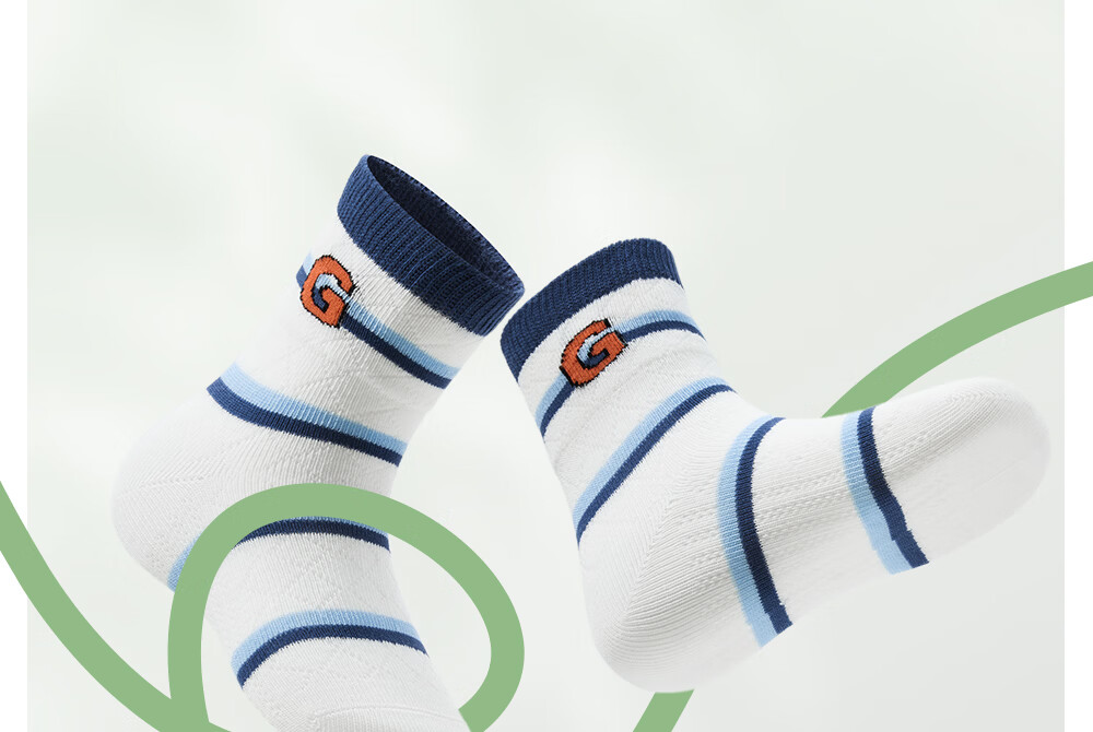 Betis Children's Socks 7-9 Years Summer Thin Antibacterial Sports Socks Sweat-Absorbing Breathable Mid-Calf Socks for Boys and Girls 10