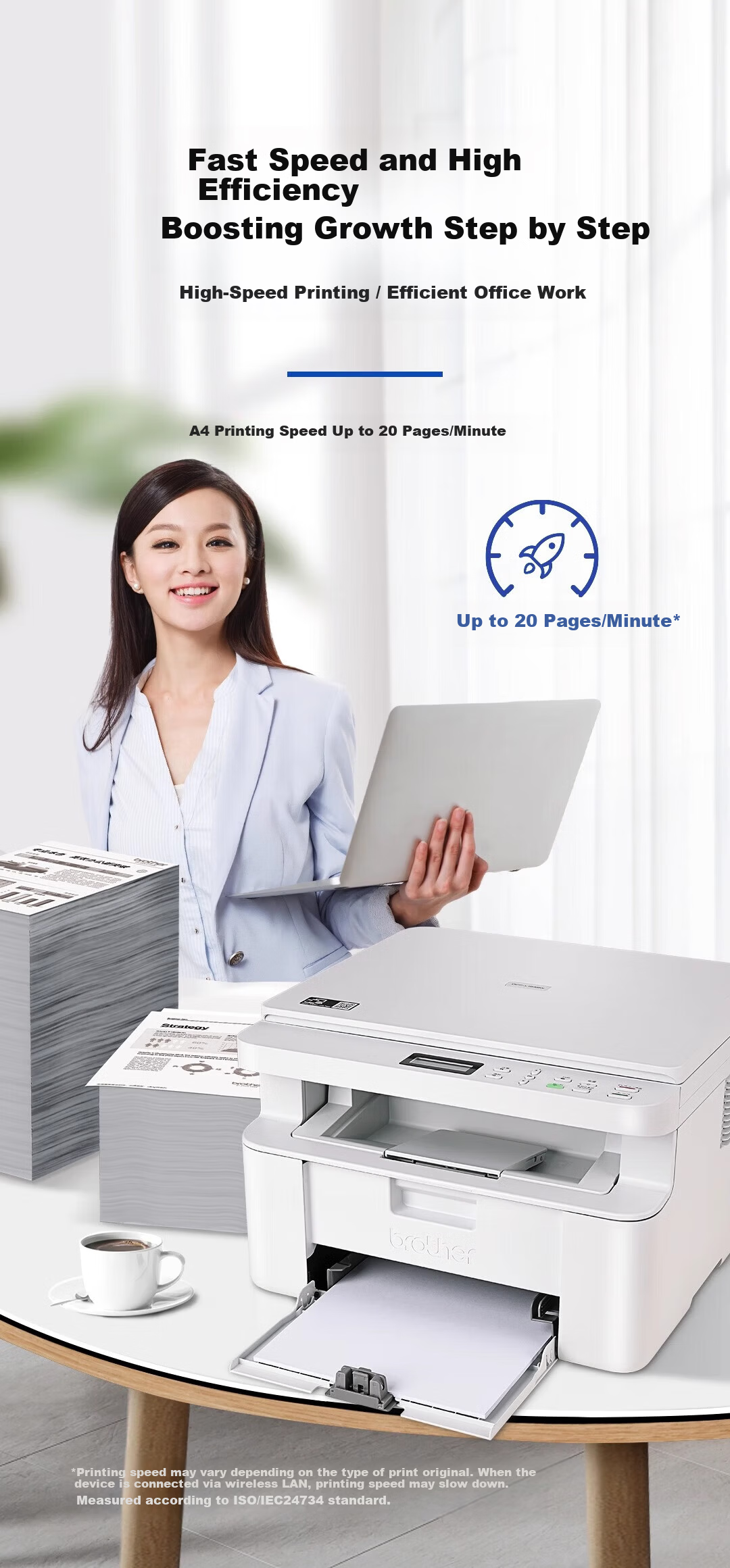 Brother DCP-L1848W Laser Printer Copier Scanner All-in-One Wireless WiFi Dual-Band Home Small Office Mobile Remote Printing 6