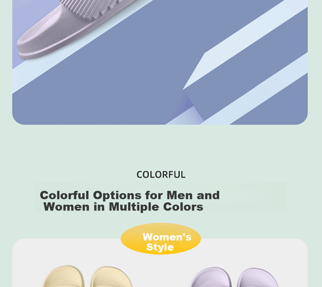 MINISO Lightweight Comfort Series Bathroom Slippers Couple Home Shoes Cloud Mist Purple Size 39-40 10