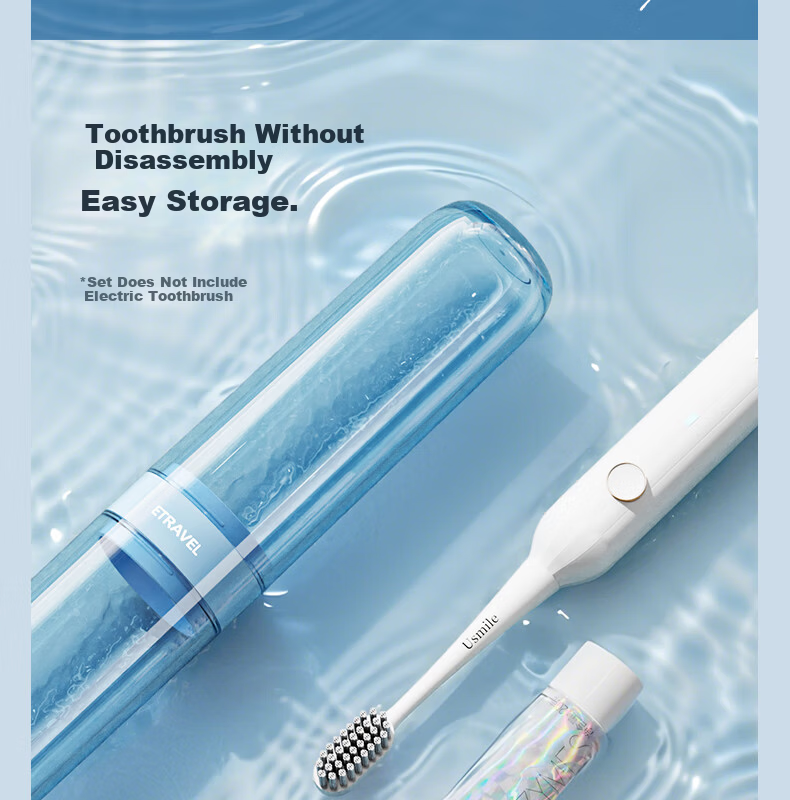 Etravel Electric Toothbrush Storage Case Travel Portable Rinse and Toothbrush Cup Multifunctional Wash Cup White 2